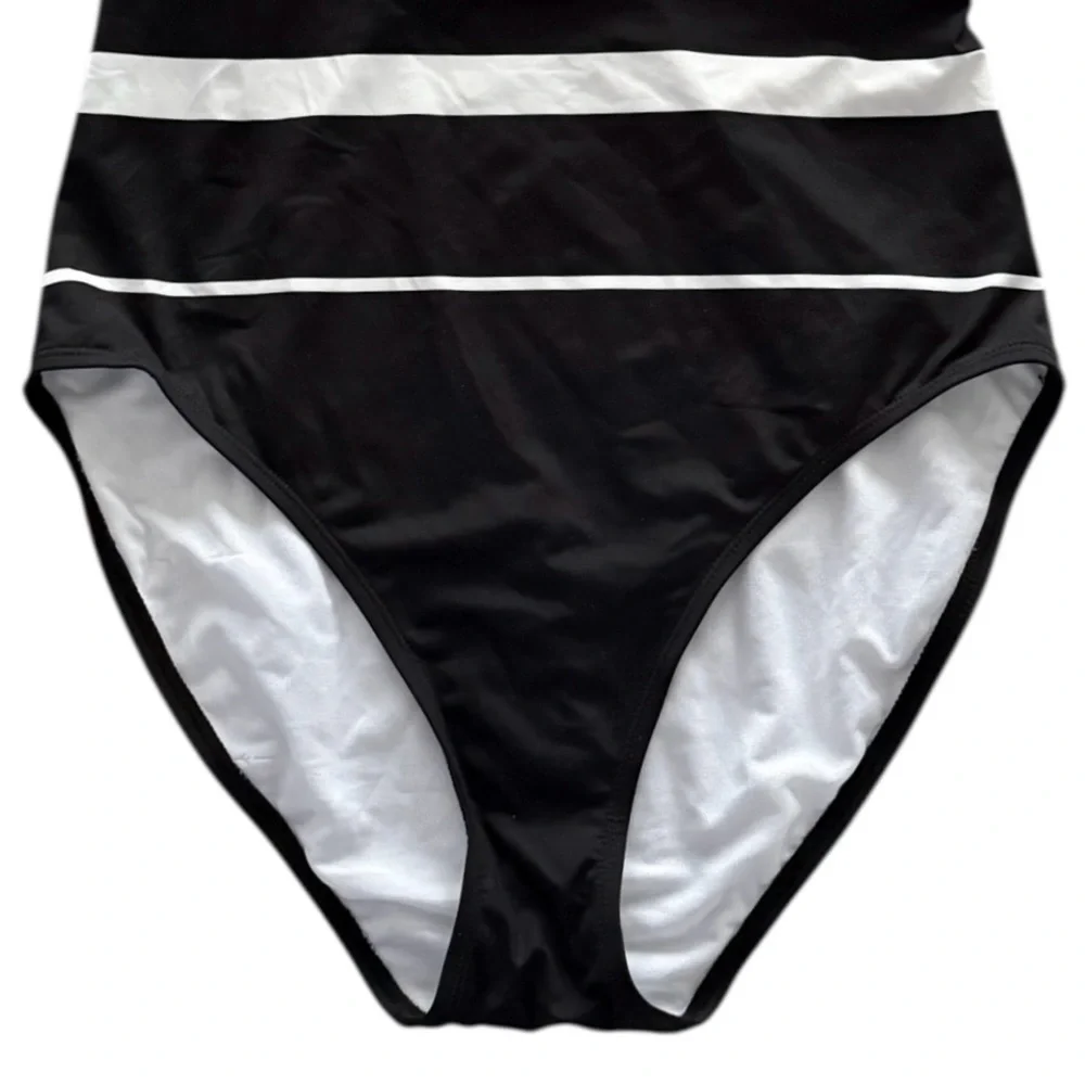 Ralph Lauren Striped High-Neck One-Piece